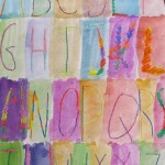 Paint Washes and Crayon Letters