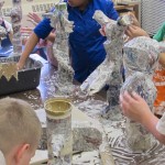 Making Paper Mache Totems