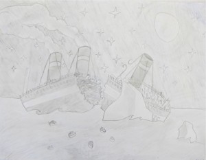 Pencil Drawing Titanic; Grade 7