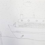 Pencil Drawing the Titanic
