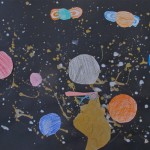 Space Ships Amid the Planets / Grade 2/3 Art