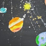 Pencil Crayon Drawings of Planets / Grade 2/3