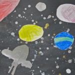 Cardboard Rockets on Paper / Elementary