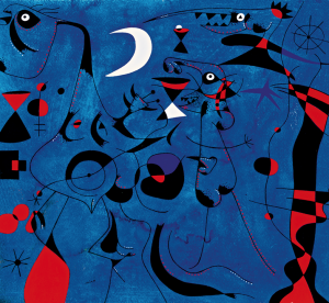 Miro/Figures at Night Guided by the Phosphorescent Tracks of Snails (1940)