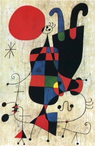 Miro/Figures and Dog in Front of the Sun (1949)