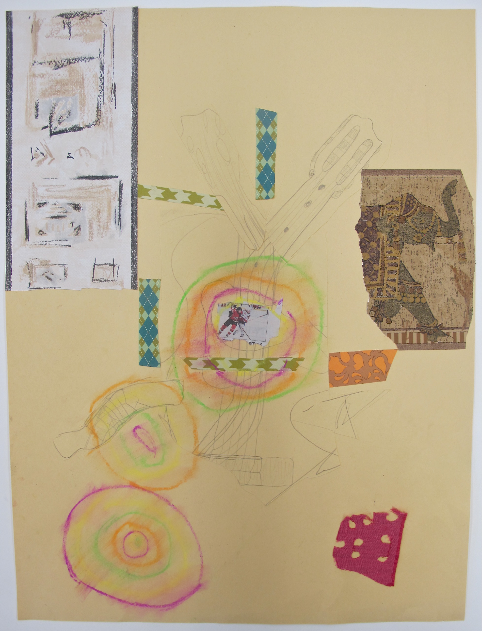 Grade 7/8 Synthetic Cubism: Guitar/Violin Collages | Art Here and There